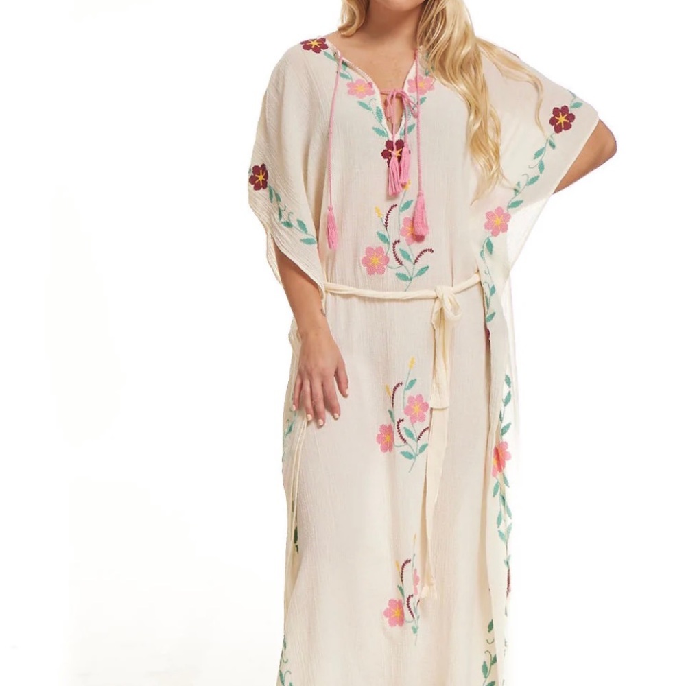 Blue Boheme Embroidered Kaftan
